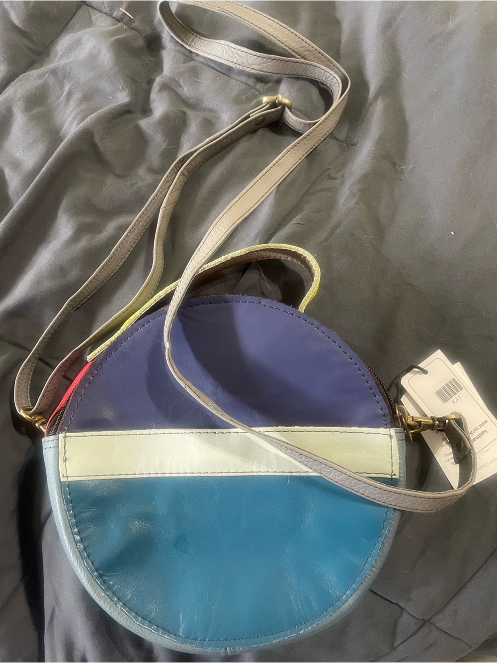 NWT Sakura Women’s Colorblock Round Crossbody Bag - Blue & Purple